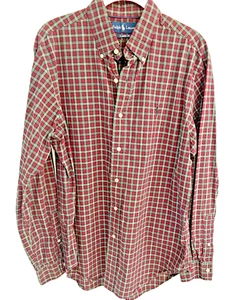 Men's Ralph Lauren Classic Fit Long Sleeve Shirt Vintage Polo Cotton Size Medium - Picture 1 of 9