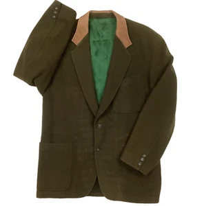 Henry Cotton’s Traditional Makers Coat-Men's Sz 50 -Olive Green -Lined -Collared - Picture 1 of 15