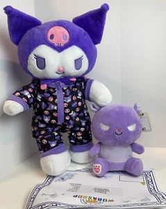 NWT Build a Bear Sanrio PURPLE KUROMI Plush w Pajamas & Baku Buddy (Hello Kitty) - Picture 1 of 15