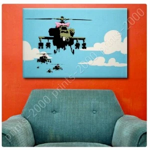 Helicopter Apache by Banksy | Poster or Wall Sticker Decal | Wall art picture - Picture 1 of 18