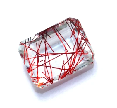 Zertifiziert Natürlich Rot Smaragd Schliff 38.05 Karat Strahlende Quarz Dublette - Bild 1 von 4