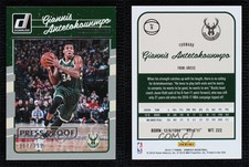 2016-17 Panini Donruss Press Proof Silver /299 Giannis Antetokounmpo #5