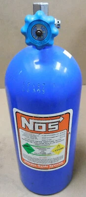 NOS 14745NOS 10# Nitrous Bottle, Hi-Flow Valve, Out Of Certification, Blue - Image 1 of 2