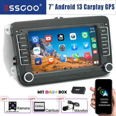 DAB+ Carplay Android 13 Autoradio NAVI Für VW GOLF 5 6 Touran Polo Passat Tiguan - Bild 1 von 4