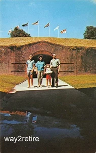 Postcard AL Gulf Shores Fort Morgan and Family Mobile Bay Alabama - Picture 1 of 2