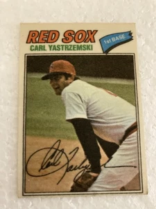 1977 Topps Cloth Sticker Carl Yastrzemski FREE SHIPPING - Picture 1 of 2