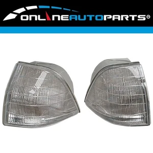 LH + RH Clear Corner Park Indicator Lights Lamps for Holden VL Commodore Pair - Picture 1 of 3