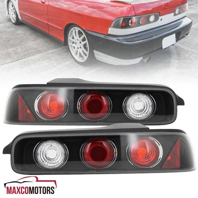 Black Tail Lights Fits 1994-2001 Acura Integra 2Dr Rear Brake Lamps Left+Right - Image 1 of 4