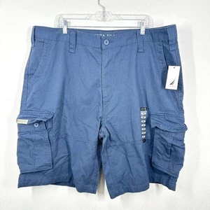 Pantaloncini cargo estivi casual Nautica Jeans Co. blu navy da uomo taglia 42 nuovi - Foto 1 di 9
