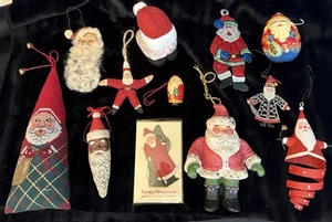 Encantadores adornos vintage de Papá Noel medios mixtos - Imagen 1 de 13