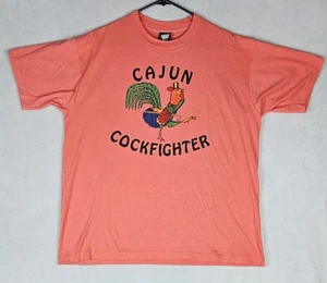 Vintage Screen Stars Best New Orleans Cajun Cockfighter Graphic T-Shirt Size XL - Picture 1 of 17