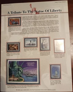 Estampillas postales de la Sociedad Comercial Mundial Estatua de la Libertad Estampillas de Antigua MNH - Imagen 1 de 1