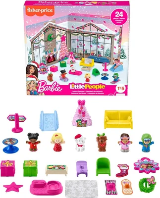 Fisher-Price Little People Barbie Toddler Toy Advent Calendar Playset, 24 Christ - Image 1 of 4