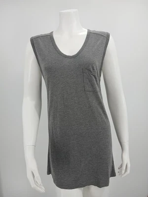 Top T Alexander Wang Mujer Gris Sin Mangas Talla S Bolsillo Rayón Foto 1 de 4