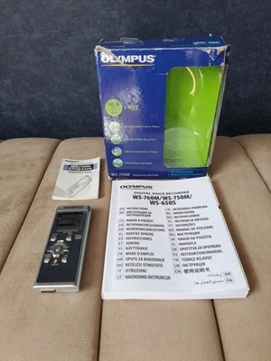 Olympus Dictaphone WS-750M Digital Voice Recorder In Box - Image 1 of 4