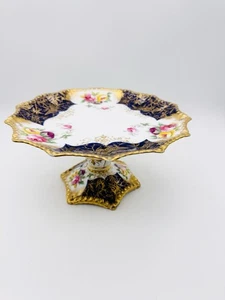 Antiguo plato de compota con patas Aynsley soporte para pasteles - Imagen 1 de 14