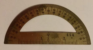 Vintage Metall Winkelmesser 3,75” breit 2,75” Höhe Made in USA - Bild 1 von 2
