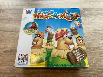 Whac-A-Mole Electronic Game by MB Games – Complete, Boxed, Working – Watch Video - Image 1 of 4