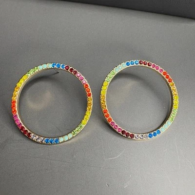 Juicy Couture Earrings Rainbow Earrings Circle Earrings Hoop Earrings - Image 1 of 4