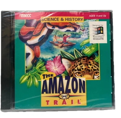 The Amazon Trail PC Game Science & History Mecc Microsoft Windows 95 Cracked L7 - Image 1 of 2
