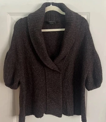 BCBG Max Azria Brown 1 Button Short Sleeve Cardigan Sweater Size XS/S - Image 1 of 4