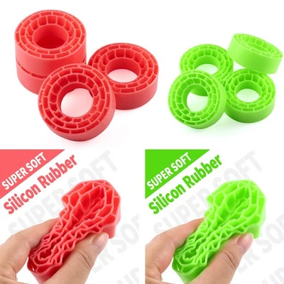 FLYXM 4Pcs Super Soft Silicone Rubber Inserts for RC 1/18 TRX4-M Car 1.3" Tires - Image 1 of 4