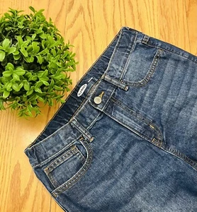 NEW OLD NAVY Youth Jeans Size 16 Dark Wash Straight Leg Adjustable Waist - Picture 1 of 6
