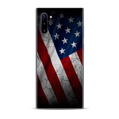 IT'S A SKIN Skins Decal Wrap for Samsung Note 10 Plus American Flag distressed wave