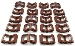 Lego 20 New Reddish Brown Windows 3 x 3 x 2 Round Corner Pieces - Picture 1 of 1