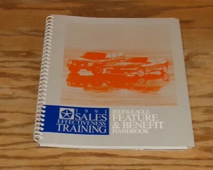 1991 Jeep & Eagle Feature & Benefit Sales Training Handbook Wrangler Wagoneer - Bild 1 von 2