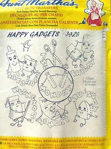 Vintage Tante Martha's Happy Gadgets Transfermuster 3929 UNBENUTZT - Bild 1 von 1