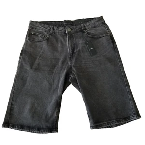 NEU American Tall Vintage verwaschen schwarz Denim Jeans Shorts Herren 34 Tall, Stretch - Bild 1 von 16