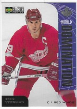 1997-98 COLLECTOR'S CHOICE STEVE YZERMAN WORLD DOMINATION #W3 DETROIT RED WINGS
