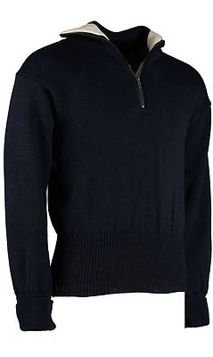 DAS BOOT quarter zip seaman's sweater, Submariners Jumper, British Wool.  #41029 - Image 1 of 3