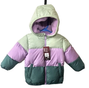 Swiss Tech Baby size 18 MONTHS Girls Puffer Jacket with Hood Color Jadeite NEW - Picture 1 of 7
