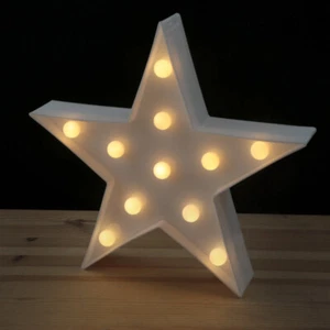 LED Lichtdeko Lampe Großer Stern 25 cm Deko Dekolampe Nachtlicht Tischleuchte - Bild 1 von 4