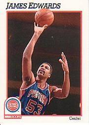 1991-92 NBA Hoops Basketball #61 James Edwards