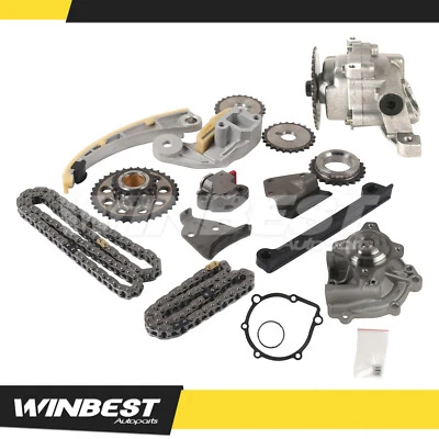 Kit de cadena de distribución bomba de agua de aceite para 96-09 Suzuki SX4 Aerio Chevrolet Tracker L4 Foto 1 de 4