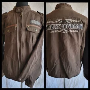 Harley Davidson Cotton Canvas WorldsTwin Finest Jacket 97417-VM 2010 Size Large - Bild 1 von 17