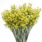 Baby's Breath Yellow Artificial Flowers 3 Branches 15 Piece Real Touch