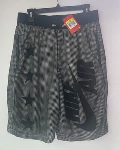 NIKE Basketball SHORTS Drawstring Mesh Black/White MEN’S SMALL NEW $75 - Picture 1 of 12