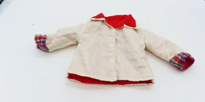 Battat White Coat Jacket Button Up Red Lining & Plaid Cuffs For 18" Doll - Picture 1 of 8