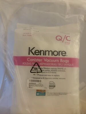 4 CT. Kenmore Canister Vacuum Bags: Fits Q & C Style Vacuums (NEW) - Image 1 of 4