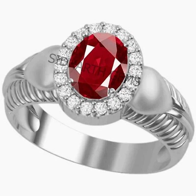 Anillo de piedras preciosas manik rubí natural 7,25 Ratti 6,00 crt para mujer y hombre Foto 1 de 4