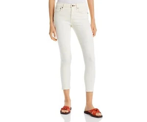 rag & bone Womens Cate Mid Rise Ankle Skinny Jeans Ecru Size 29/27 - Picture 1 of 2