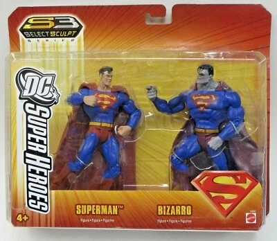 Figura de acción Mattel 2006 Superman & Bizarro S3 Select Sculpt DC SUPERHEROES SIN USAR, EN CAJA Foto 1 de 4