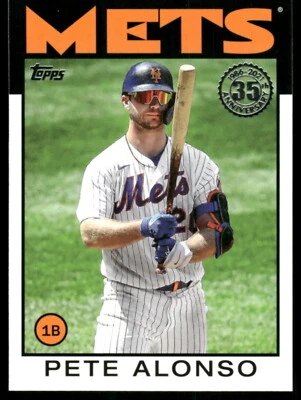 2021 Topps #86B-65 Pete Alonso 1986 Baseball 35th Anniversary - Image 1 of 2