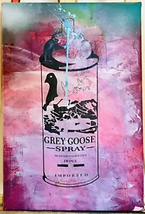 Urban Pop Art Original Painting Vodka Spray Can Mr Clever Art Street Art Show - Picture 1 of 1