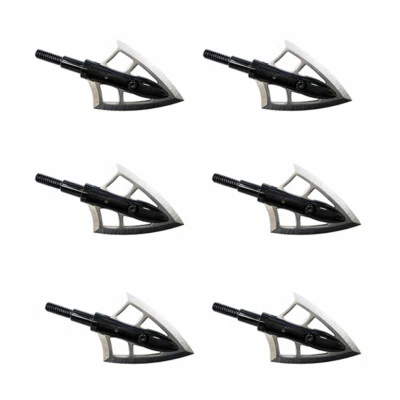 6/12PCS Blood-monster Broadhead 125GR Fixed Blade Hunting Archery Bow  Arrowhead - Image 1 of 4