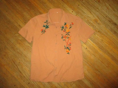 CAMISA FLORES BORDADAS de colección Botón Frontal Floral Foto 1 de 4